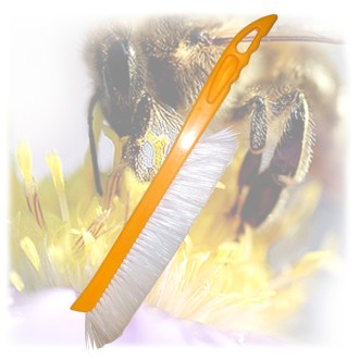 Zmiotka pszczelarska z włosia sztucznego, rączka plastikowa - duża DE
